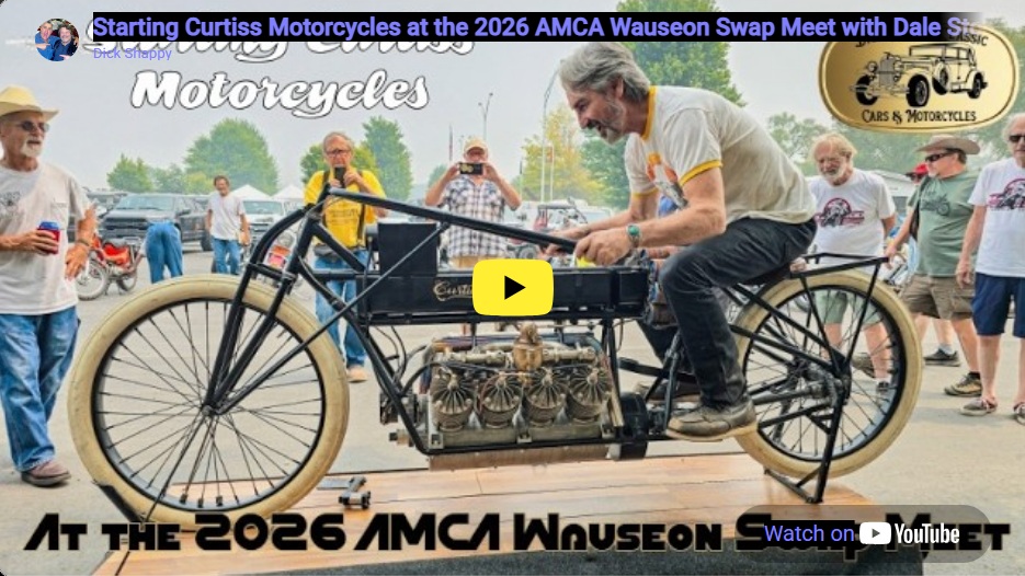 Starting Curtiss Motorcycles at the 2026 AMCA Wauseon Swap Meet